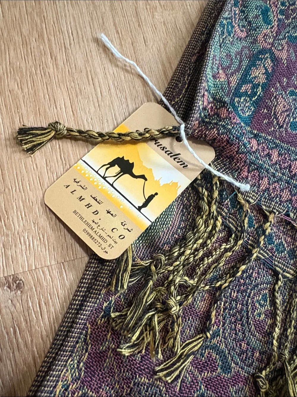 New Jerusalem Pashmina Scarf | Colorful Bohemian Shawl | Hippie Head Wrap